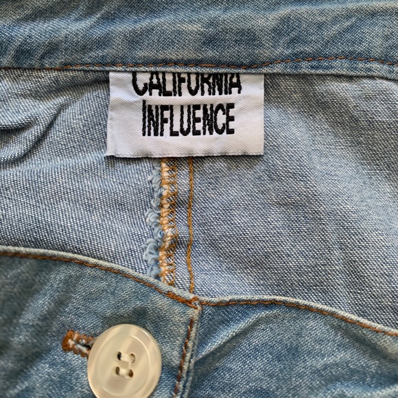 Vintage California Influence Denim Wrap Long Skirt - Picture 5 of 5